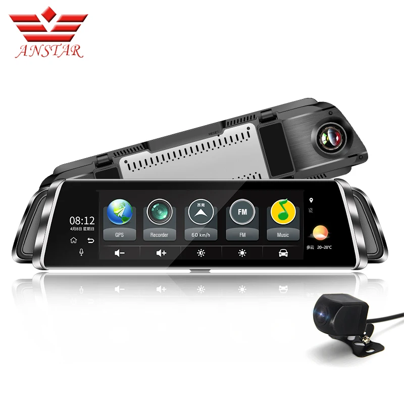 ANSTAR 10 Inch Dashcam Full HD 1920x1080 Mirror DVR Night Vision Car Recorder 4G Wifi ADAS