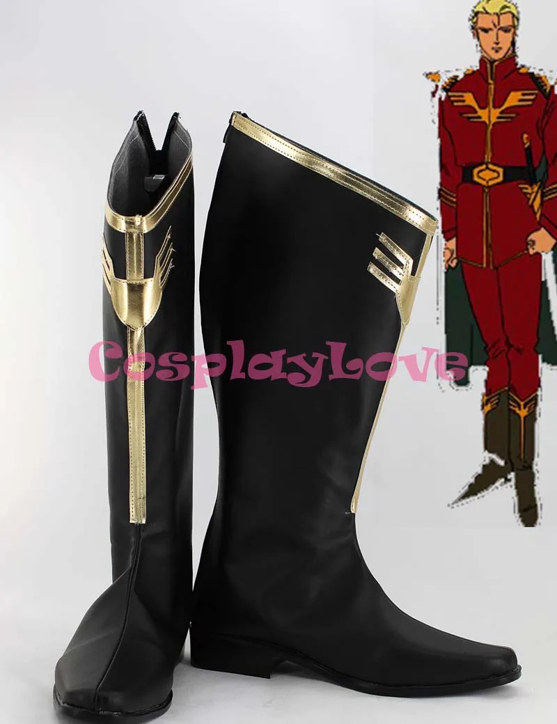 

Мобильный костюм Gundam Aznable, обувь для косплея, ботинки ручной работы, изготовленные на заказ для Хэллоуина, Рождества, косплея, любви