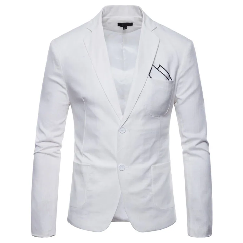 

2019 new wholesale 9 color men's suits slim single-button men's suits white casual jacket