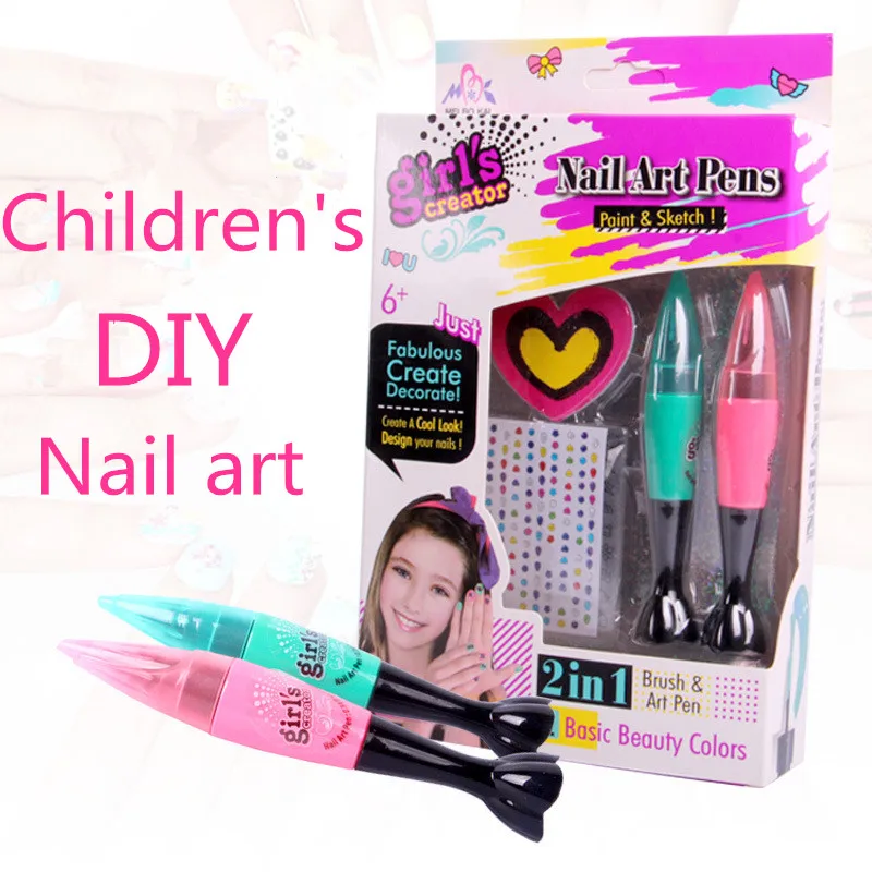 

Girl Nail Stickers DIY Kids Toys For Children Manicure Sticker For Nail Make Up Set Girl's Jewelry Birthday Xmas Gift Toys