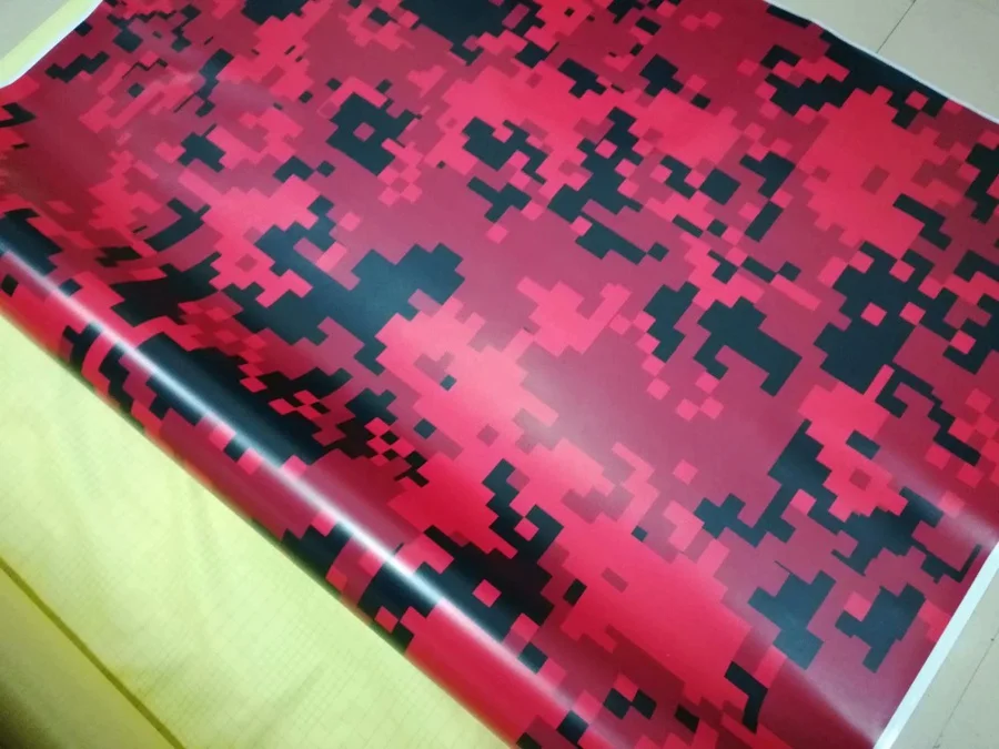 red digital printed camo vinyl car wrapping film  car sticker foil (1)
