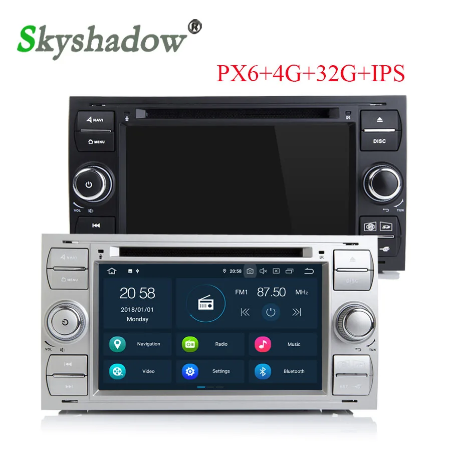 Автомобильный dvd плеер gps RDS радио BT wifi Восьмиядерный 4 Гб DSP Android 9 0 для Ford Galaxy Fusion C