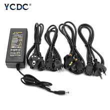 Güç Adaptörü şarj kaynağı DC 12 V 1A 2A 3A 5A 6A 7A 8A Adaptörü DC 12 Volt AB ABD BİRLEŞİK KRALLIK fiş 100 -240 V için 12 V Aydınlatma Transformers(China)