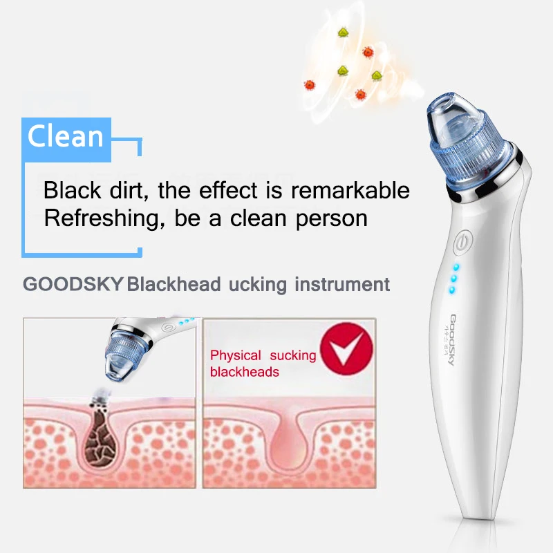  Portable Vacuum Pore Cleaner Blackheads Acne Clean Exfoliating Cleansing Instrument Skin Care for S