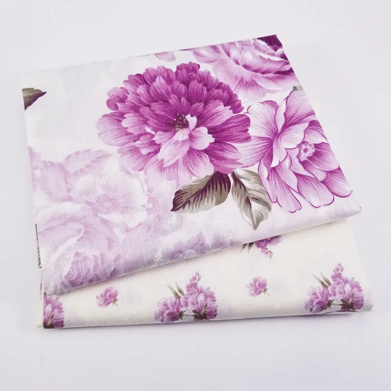 

2pcs/lot New Floral Series Twill Cotton Fabric,Patchwork Cloth,DIY Sewing Quilting Fat Quarters Home Textile Material Bed Sheet