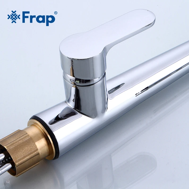  Frap New Kitchen Faucets Single Handle Pull Out Kitchen Tap Single Hole Handle Swivel Sink Mixer Ta - 32902899556