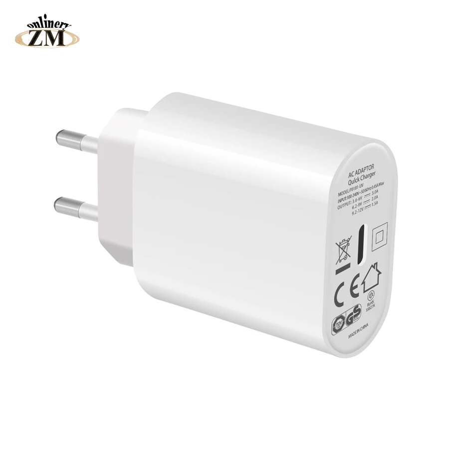 ZMonlinery 18W Type-C Wall fast Charger Power Adapter with Power Delivery for Apple MacBook/iPhone X/New iPad Pro PD Charger ZMonlinery 18W Type-C Wall fast Charger Power Adapter with Power Delivery for Apple MacBook/iPhone X/New iPad Pro PD Charger