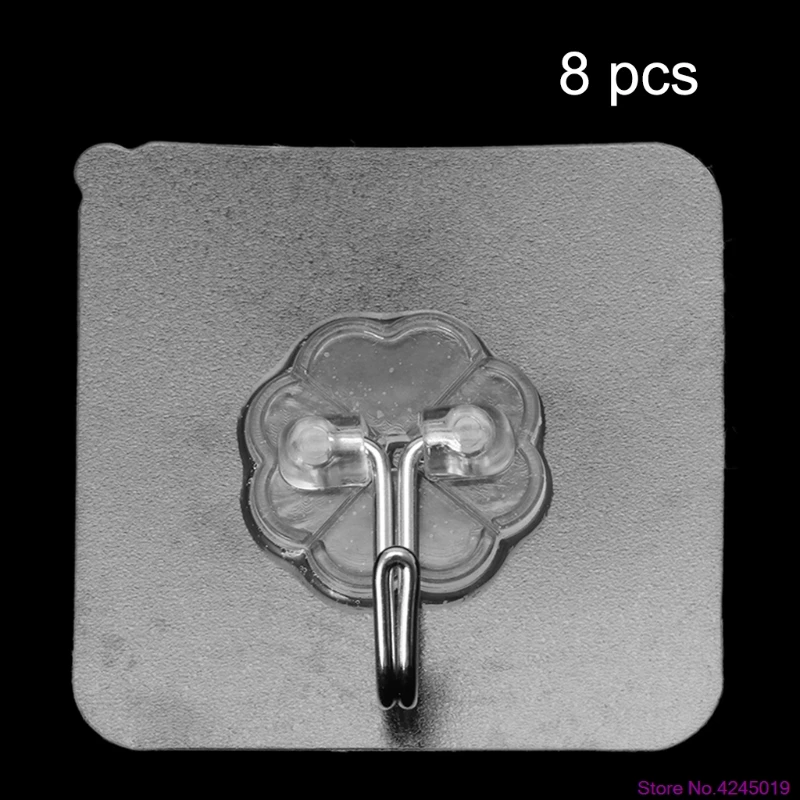 Новые 8 шт. четырехлистные самоклеющиеся крючки водонепроницаемые настенные для ванной комнаты и кухни