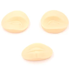 5 комплектов 3D Перманентный макияж кожа для обучения татуировкам запасная часть 2 глаза+ 1 губы Мягкий силикон для манекена голова тренировки макияж