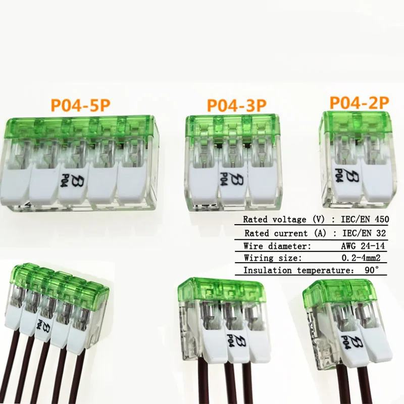 50 шт. awg24-14 0 2-4mm2 multi-functional Быстрый кабельный разъем 2 p 3 5 несколько сертификатов