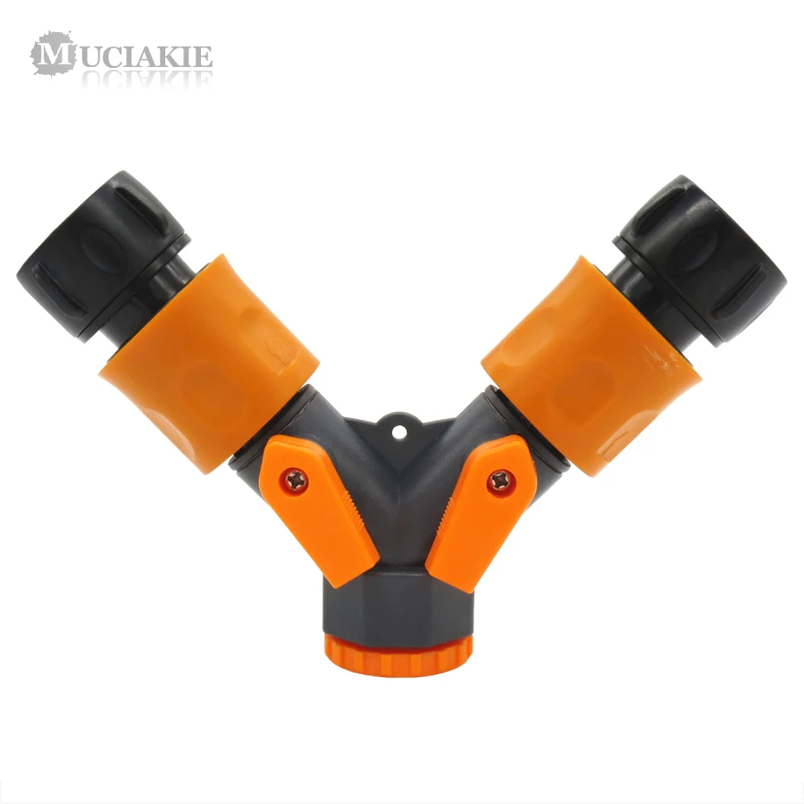 1 SET Faucet Tap Y Type Garden Water Hose Splitter with Shut Off &amp 3/4'' Female Threaded Quick Adapter Drip Irrigation Fitting | Дом и