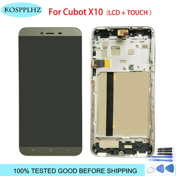 

100% tested KOSPPLHZ LCD For Cubot X10 LCD Display And Touch Screen assembly with frame Replacement x 10 +Tools