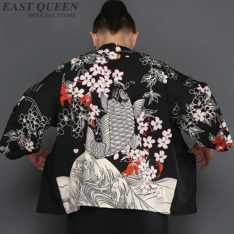 Кимоно кардиган мужской традиционный японский кимоно юката Мужская рубашка Япония Кимоно Мужская Летняя мода Япония Одежда FF782