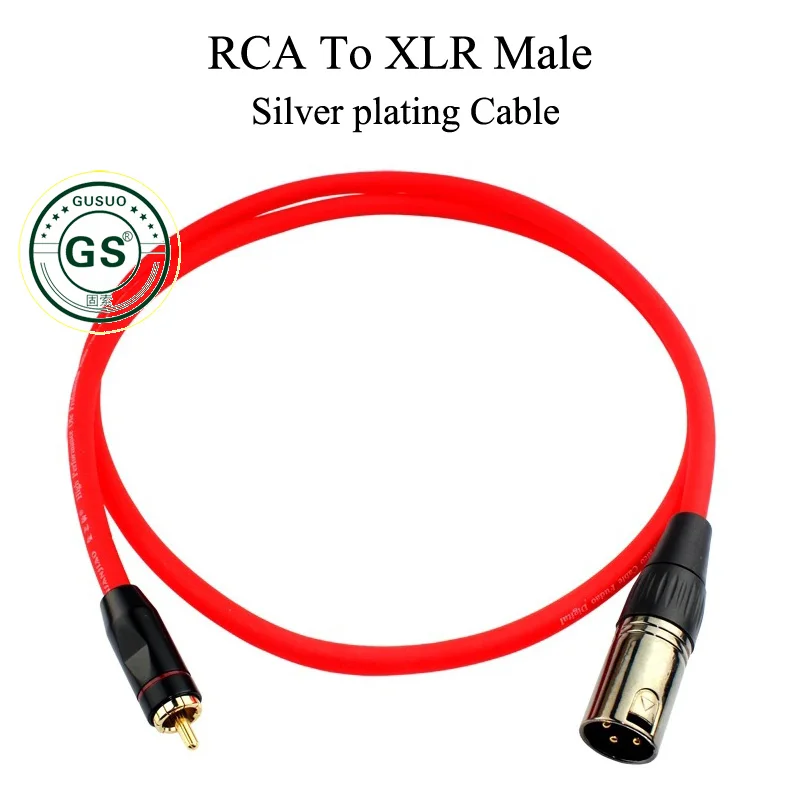 GUSUO Silver plating Cable RCA to XLR 3P Male Female Cable Audio Stereo Speaker Headphone Microphone 0 5M 30M