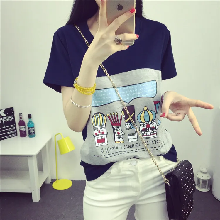 6012# Cartoon Printed Cotton Maternity Nursing T-shirt Summer Breastfeeding T Shirt Clothes for Pregnant Women Pregnancy Tops