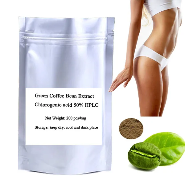 Image Free shipping 200g bag Green Coffee Bean Extract Chlorogenic acid 50% HPLC