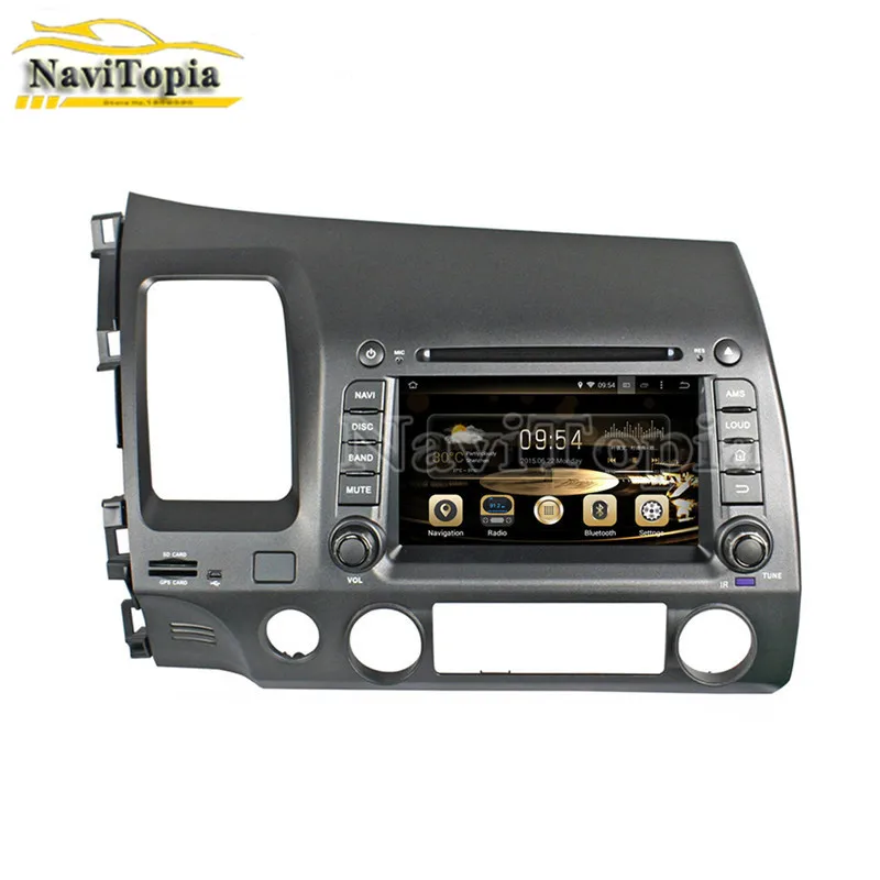 Excellent NAVITOPIA 4G RAM 64G ROM PX6 Android 9.0 Car DVD Multimedia Player GPS Navigation for Honda Civic left driving 2006-2011 8
