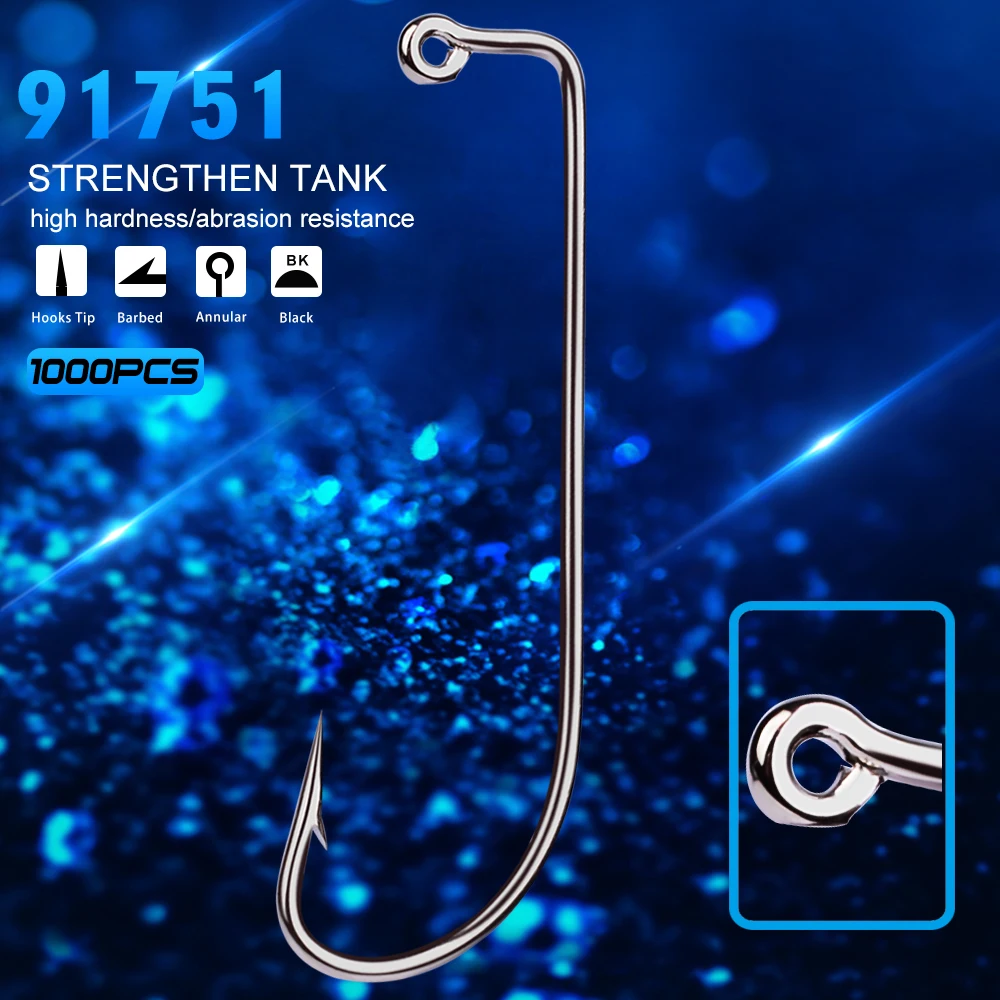 

1000pcs/lot Fishing Hook High Carbon Steel Hooks O'shaughnessy JIG Big Hook Size 2/0-5/0# Single Hooks