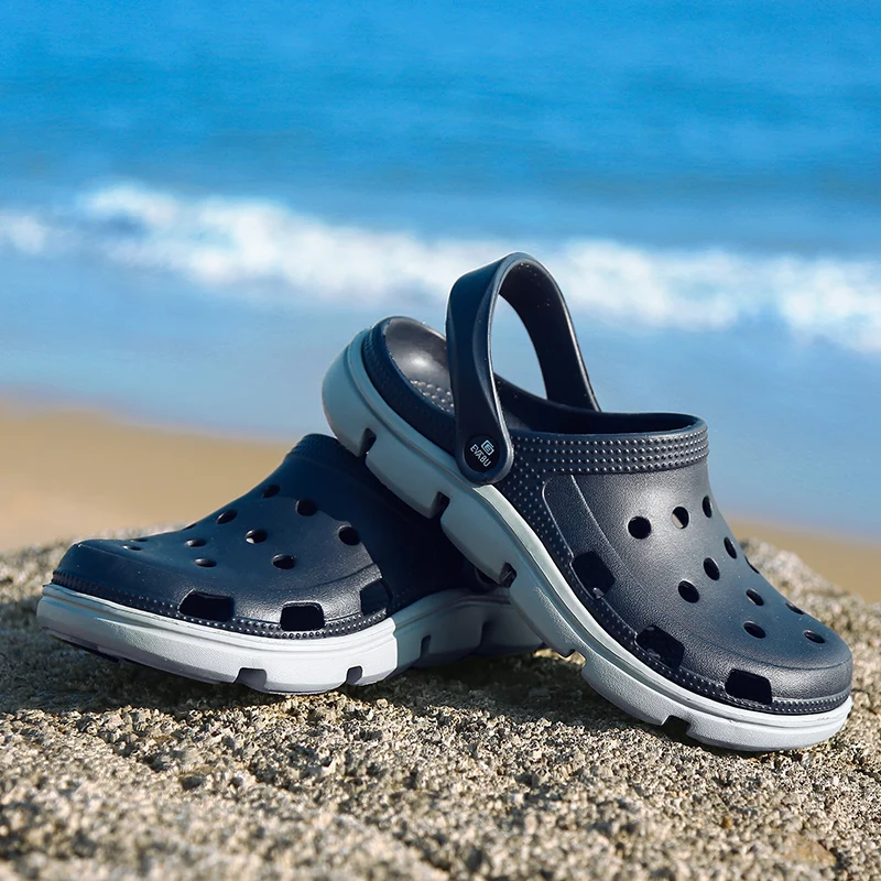 TULUO/летние пляжные сандалии; мужские кроссовки; шлёпанцы; уличные дышащие шлёпанцы для морской воды; Мужская желеобразная садовая обувь; размеры 40-45