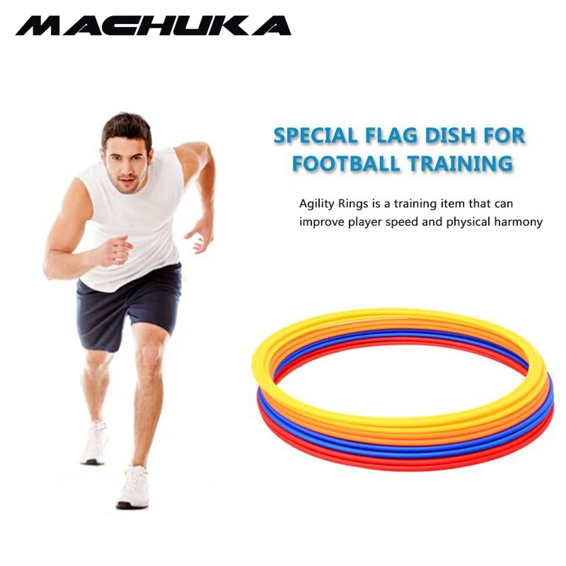 MACHUKA 9Pcs/Set Soccer Speed Agility Rings ABS Material Sensitive
