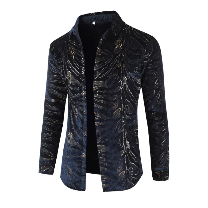 

Military Shirt Men Casual Shirts Winter Wool Fleece Thick Warm Male Printing Corduroy Shirts Camisa Masculina Chemise Homme 175