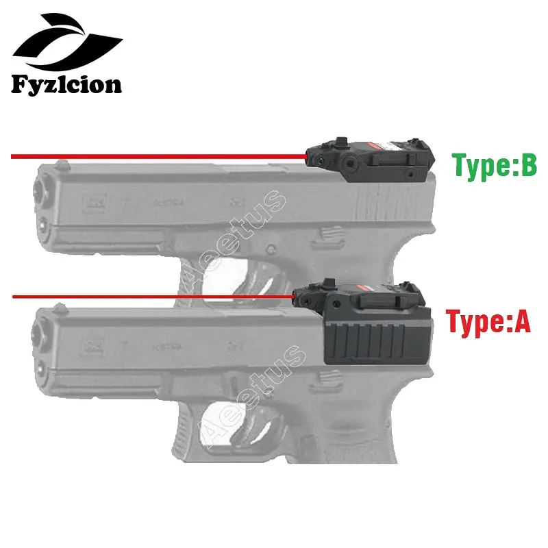 

Hunting Tactical Compact Pistol Hand Gun Red Laser Sight Scope for Glock 17 18C 22 34 Series high/low Mount