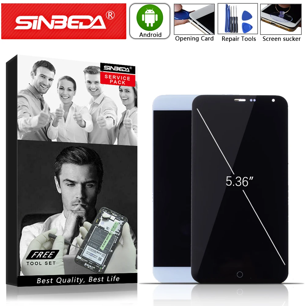 

Sinbeda 5.36"LCD For Meizu MX4 LCD Display Touch Screen with Frame Digitizer Assemble For Meizu MX4 Display For MEIZU MX4 Screen