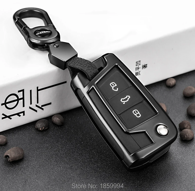 For 2016 2017 2018 VW Tiguan mk2 Car key wallet protective cover Zinc
