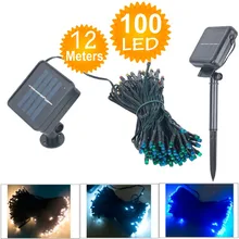 Solar Lamps Power LED String Garlands Lights Solar Garden Christmas Lights Holiday Outdoor Fairy Lights Waterproof Decoration