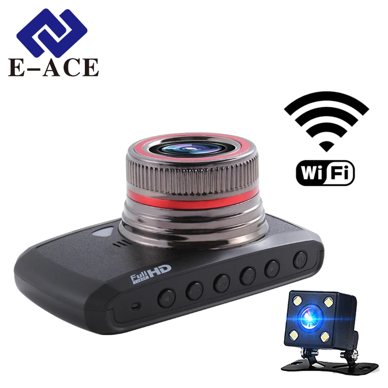 E ACE Авто Wi Fi мини камера рекордер Автомобильный Dvr зеркало видео регистратор