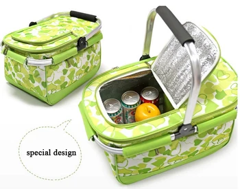 

Car-styling Foldable Portable Camping Outdoor Picnic Road Trip Large Car Trunk Organiser Storage Box Thermal cooling basket