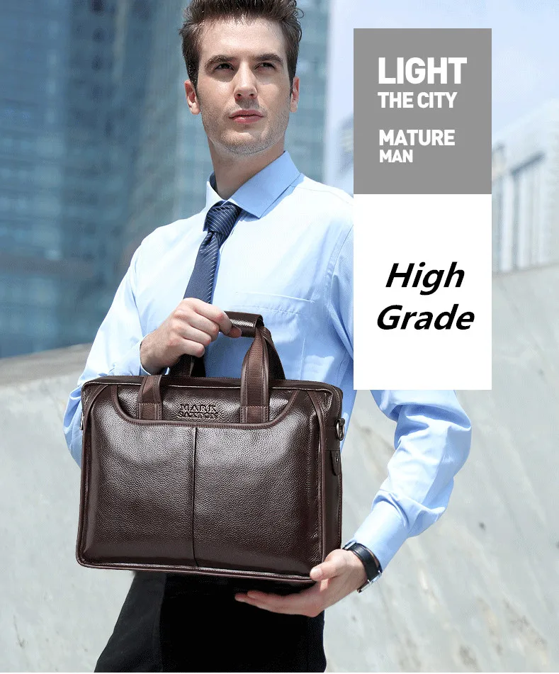 MARK SAXTON гарантия натуральная кожа портфель известный бренд дизайнер Мягкий Коускин повседневный деловой мужской портфель s сумки