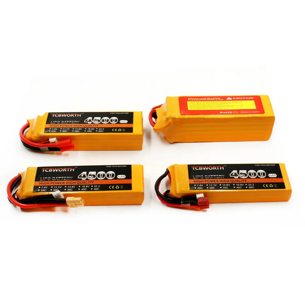 TCBWORTH 6S 22,2 V 4500mAh 60C RC батарея для вертолета для РУ самолет квадротор Акку автомобильный аккумулятор для грузовика LiPo 22,2 V Max 120C