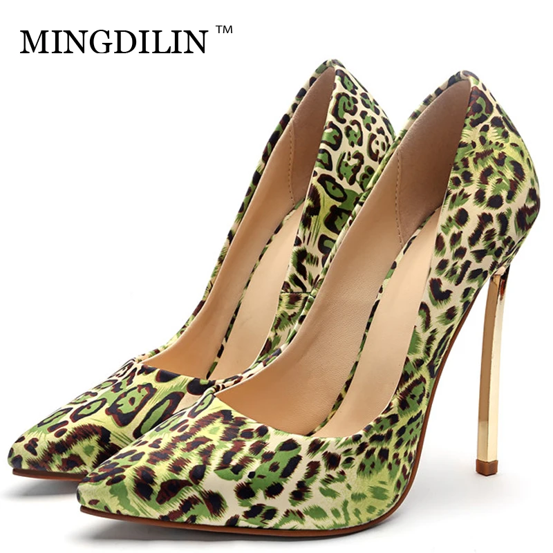 

MINGDILIN Women's High Heels Shoes Wedding Party Woman Rhinestone Shoes Metal Decoration Pointed Toe Sexy Pumps Stiletto 2018