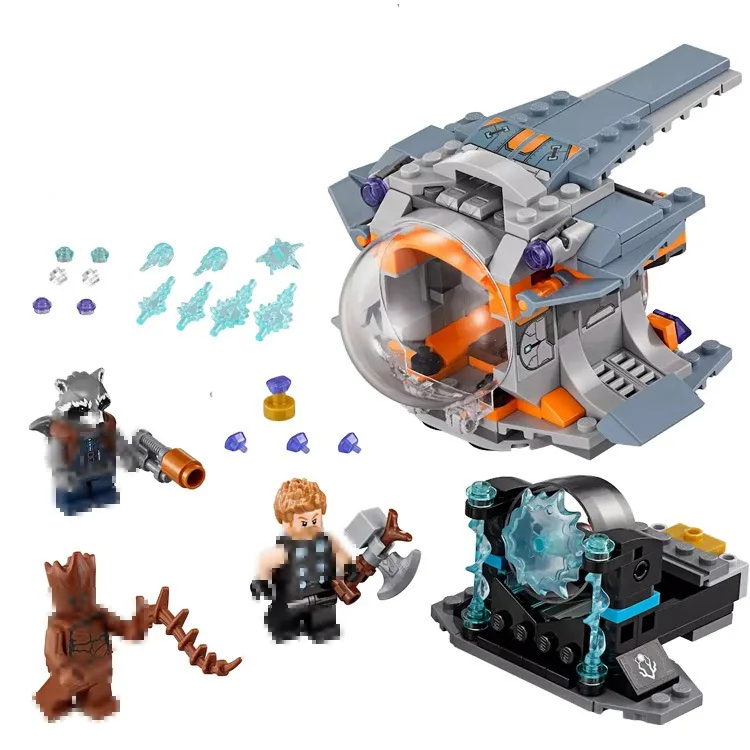 

07105 250pcs Super Heroes 76102 Thor Weapon Quest Groo Building Blocks Bricks Toys Legoingsli MarvelINGs AVENGERS Infinity War