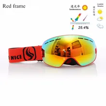 Nueva Marca de Fábrica genuina de Snowboard Gafas de Esquí 2 Doble Capa Gran Spectacal Antivaho motocross hombres mujeres esquí Gafas de esqui nce33