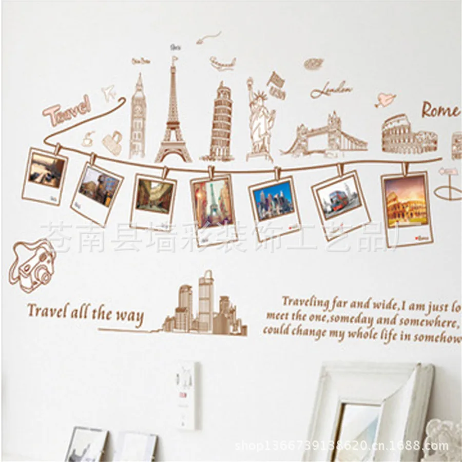 diy home decor wall sticker travel memory photo frame wall sticker for living room office decor home gift - Travel Home Decor diy home decor wall sticker travel memory photo frame wall sticker for living room office decor home gift - Travel Home Decor