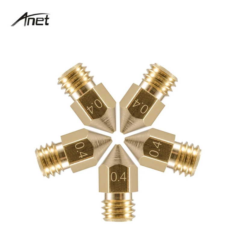 Насадка для 3D принтера Anet латунная насадка печати 0 5 мм 4 3 2 шт./лот|nozzle 3d|0.2mm nozzlenozzle
