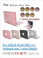 Многоцветная беспроводная клавиатура с подсветкой Bluetooth 3,0 клавиатура J19T перезаряжаемая батарея для Apple для iPad серии система iOS