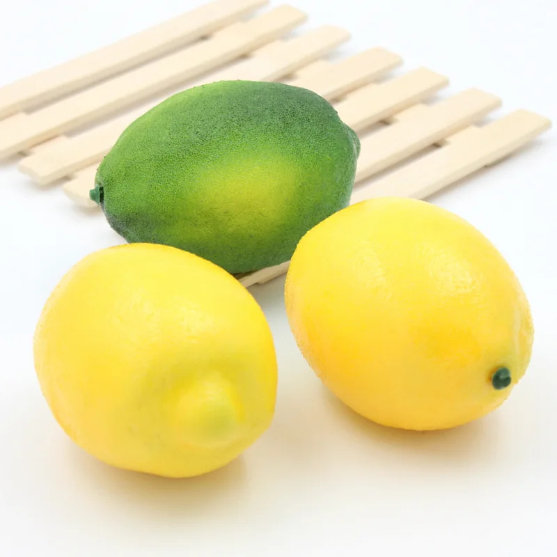 2 шт. искусственные фрукты лимона для дома и вечерние украшения на свадьбу реквизит для фотосессии кухонный Декор форма для фруктов