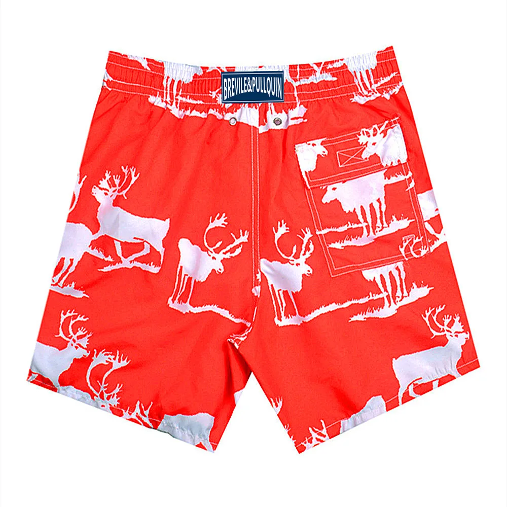 200 Colors 2018 Brand BREVILE PULLQUIN Board Shorts Swimwear Men Bermuda Vilebre Turtle Beach Short Male Swimsuit 100% Quick Dry
