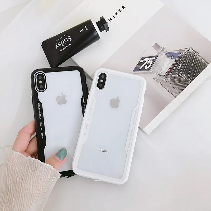 White&Black Frame Protective Phone Case For iPhone 7