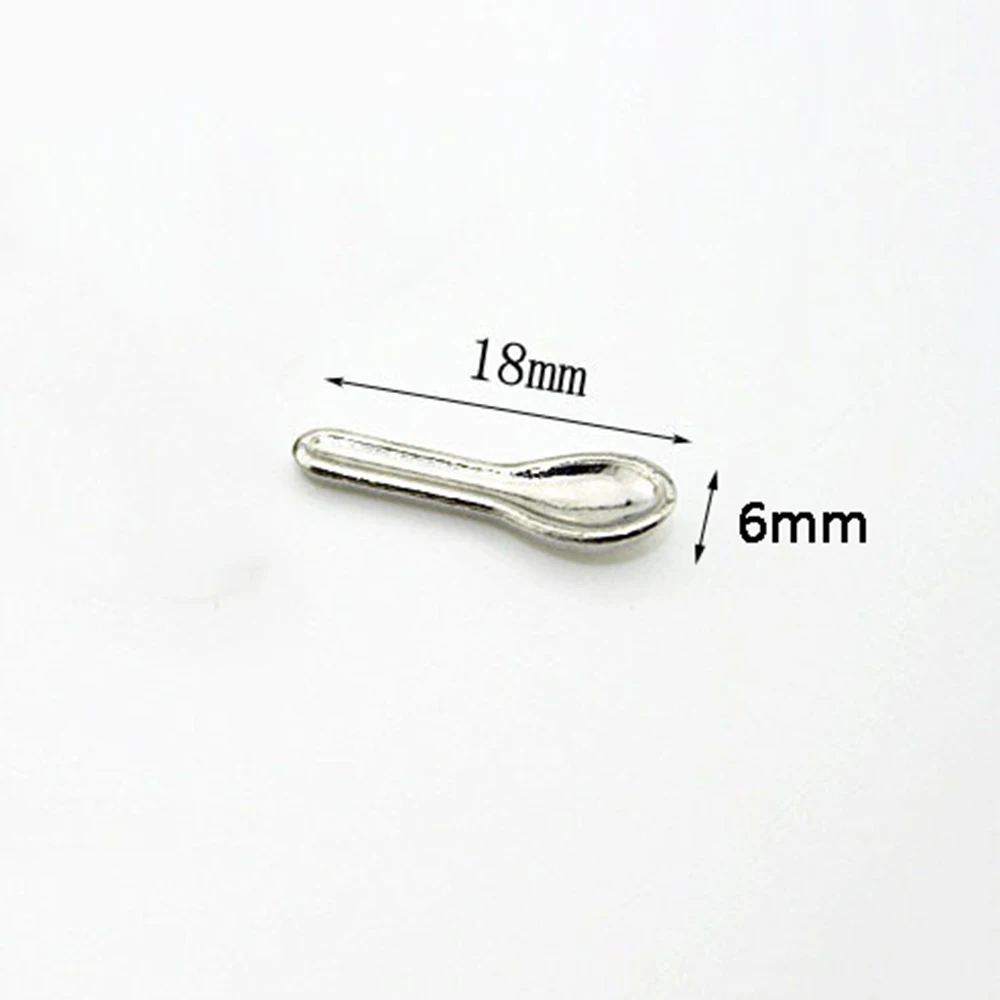 

1Pcs 1/12 Dollhouse Miniature Accessories Mini Metal Soup Spoon Simulation Tableware Model Toy for Doll House Decoration