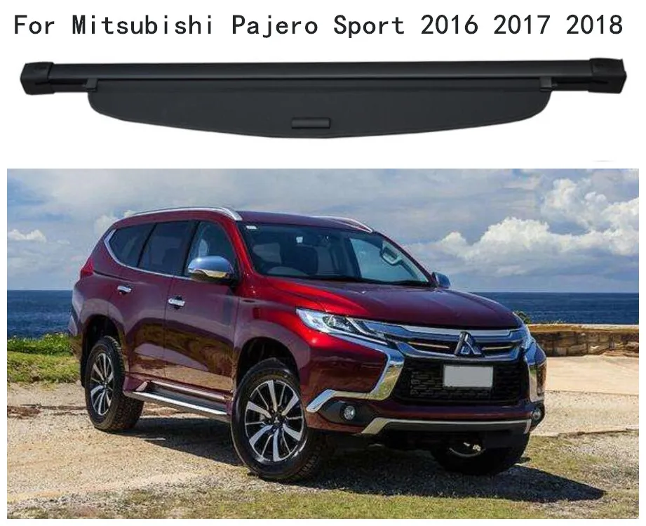 

JINGHANG Car Rear Trunk Cargo Cover Security Shield Screen shade Fits For Mitsubishi Pajero Sport 2016 2017 2018