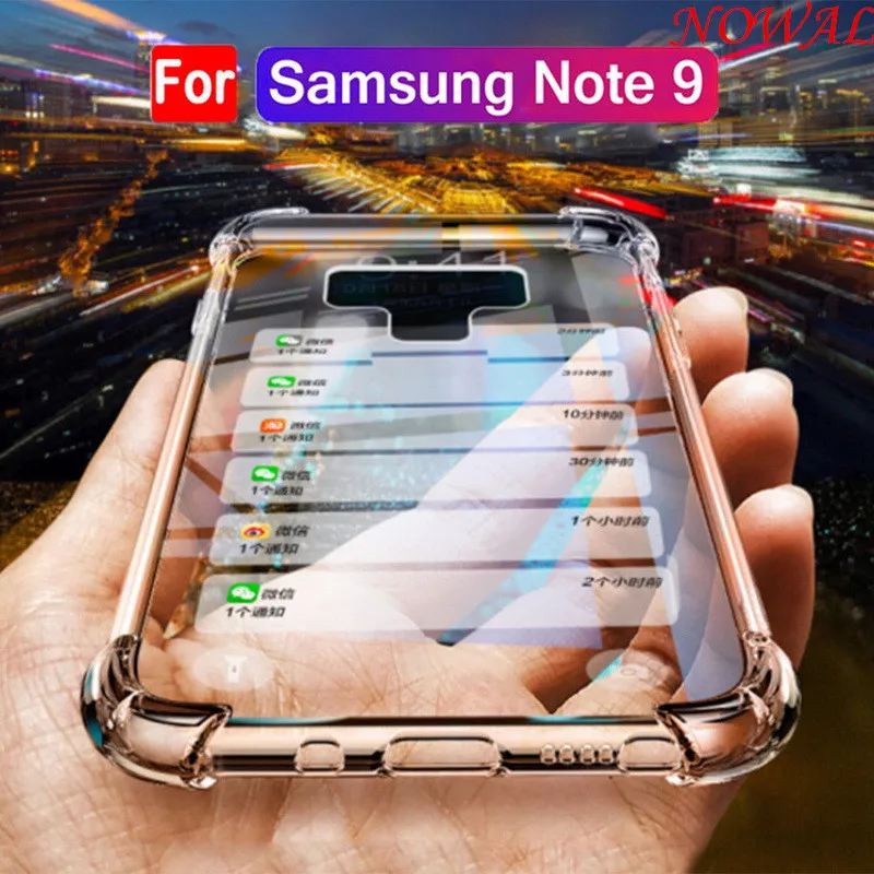 

NOWAL Transparent Case For Samsung Galaxy S9 S8 Plus J4 J6 A6 A8 A7 2018 Note 9 8 Soft Full TPU Cover Protect Shockproof Cases