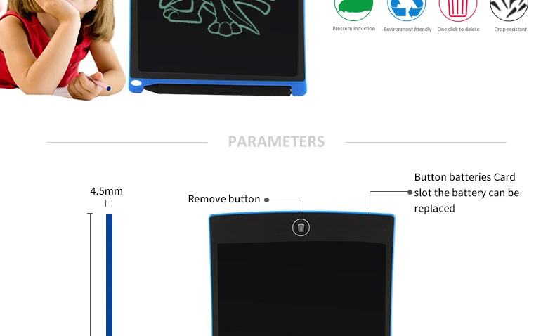 CHUYI 8,5 дюймов ЖК-планшет Цифровой чертеж планшеты ультра тонкий электронный блокнот мини-арт почерк коврик для детей игрушки