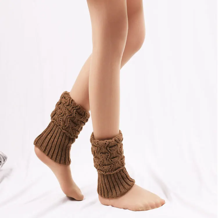 Awaytr/Лидер продаж года; женские зимние гетры из акриловой шерсти; вязаные носки для обуви с вырезами; носки с манжетами