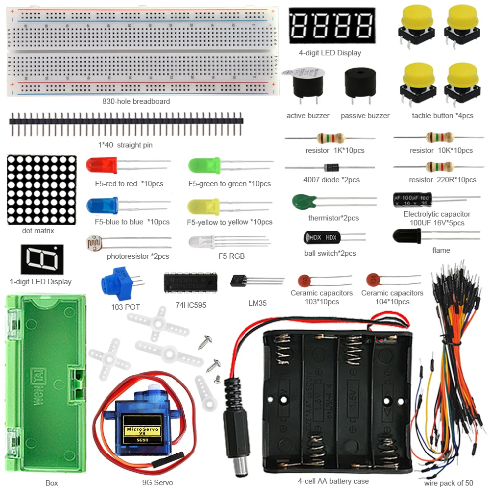 Keyes базовый компонентный комплект 501B для электронных любителей Arduino