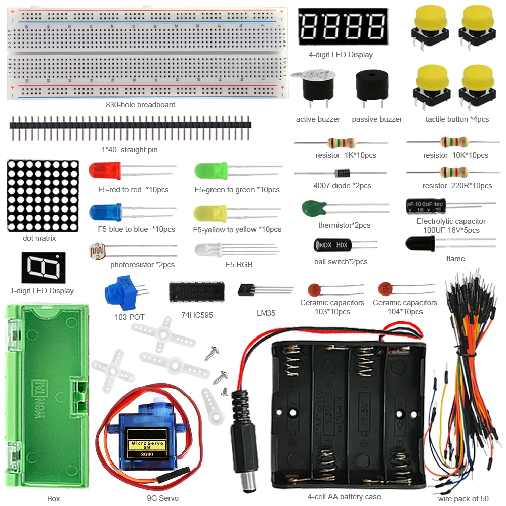 

Keyes Basic Component Kit 501B for Arduino Electronic Hobbyists