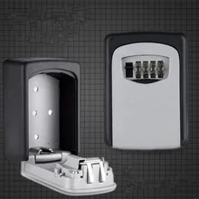 Ящик для хранения ключей Открытый сейфа ключ 4 цифры настенный Комбинации пароль крючок ключи Коробки
